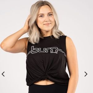 🔥Burn Boot Camp Front Twist Crop Top Tank Shirt M